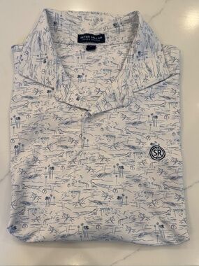 Peter Millar Men's golf polo, with Country Club logo Men's  XLarge